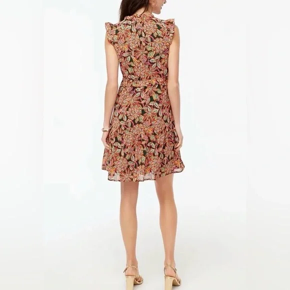 J.Crew Vibrant Floral Sleeveless Mini Dress – Size 8 - Picture 2 of 9
